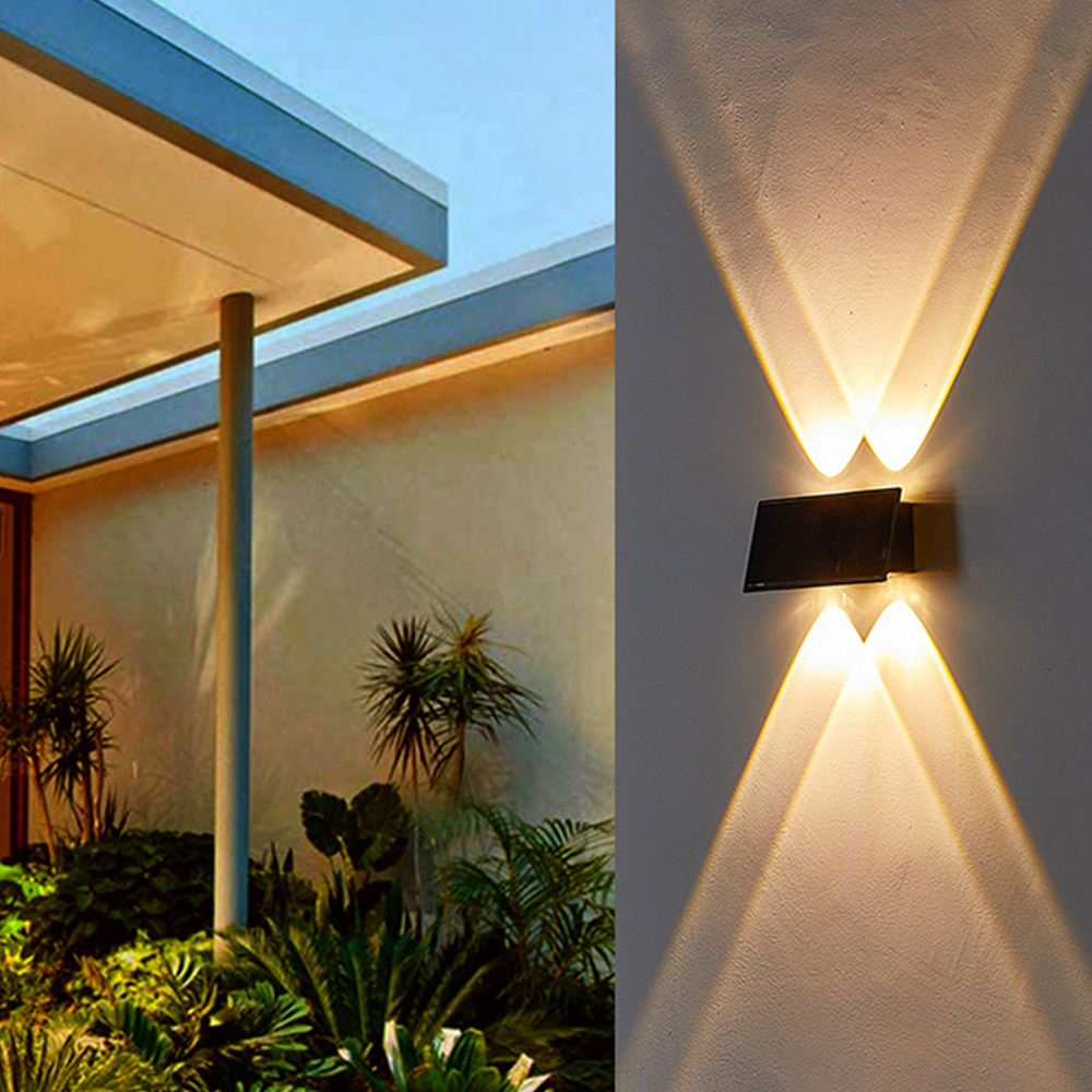 태양열 조명 태양광 정원등 가로등 벽등 계단 조명 실외 2way 4LED 빔 벽부등