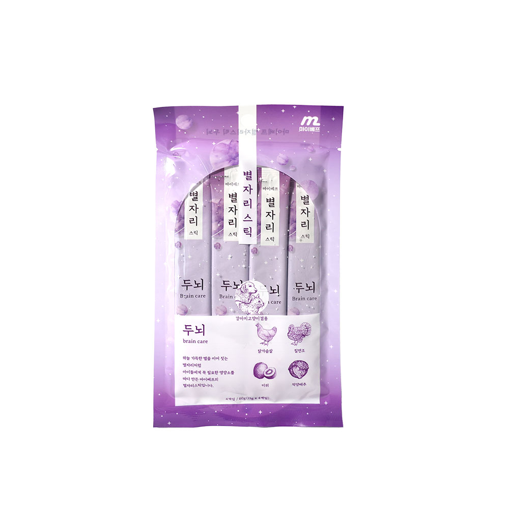 마이베프 별자리스틱 15gX4P 고양이 츄르 간식 두뇌건강, 60g, 1개 - 메인 이미지