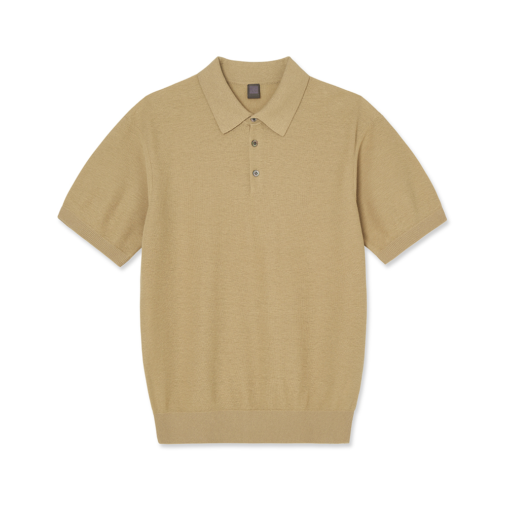 이올로 PK 텍스쳐 린넨 하프 카라 2023 S/S - 상품 이미지