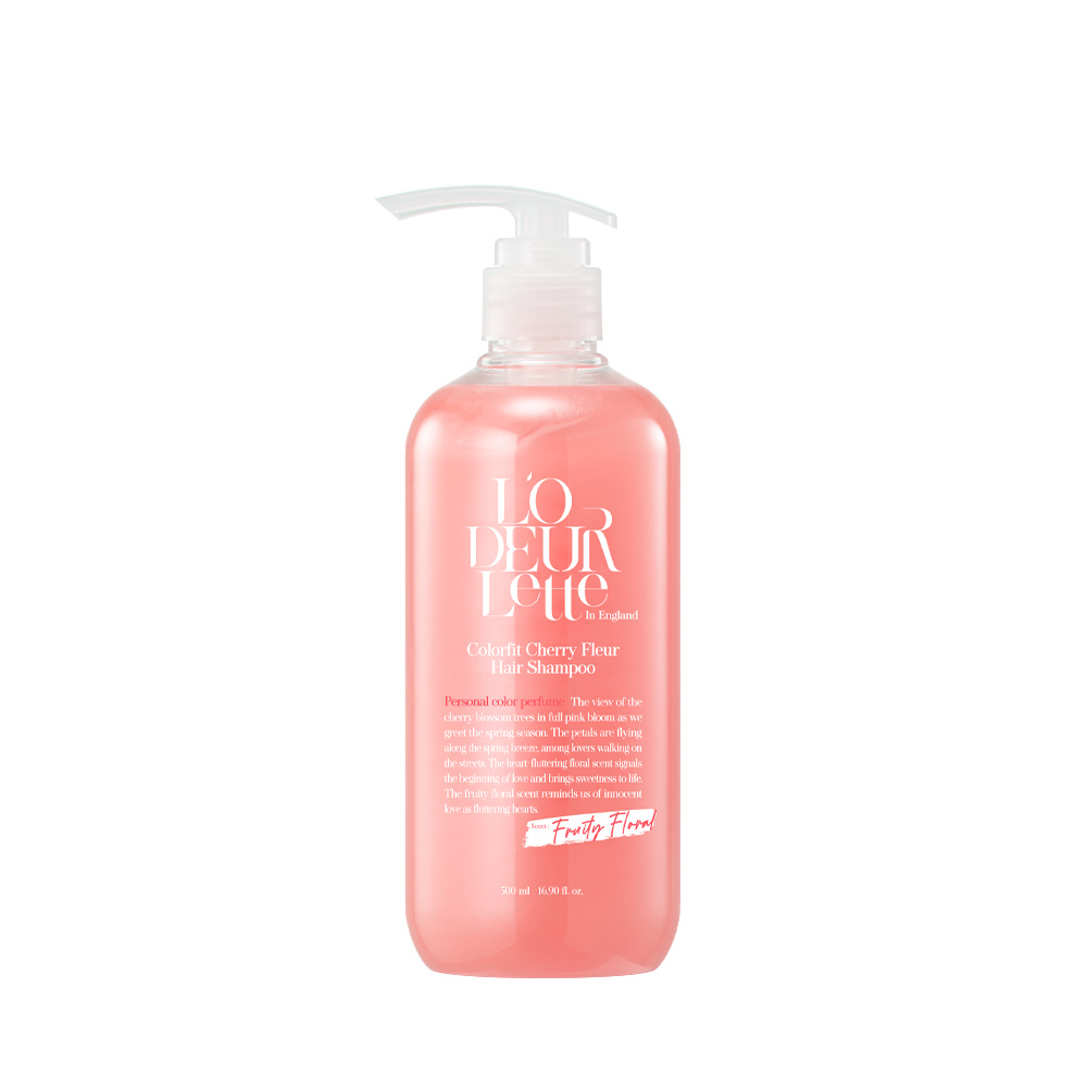 로더렛 컬러핏 퍼퓸 헤어 샴푸 체리 플뢰르, 500ml, 1개 - 상품 이미지