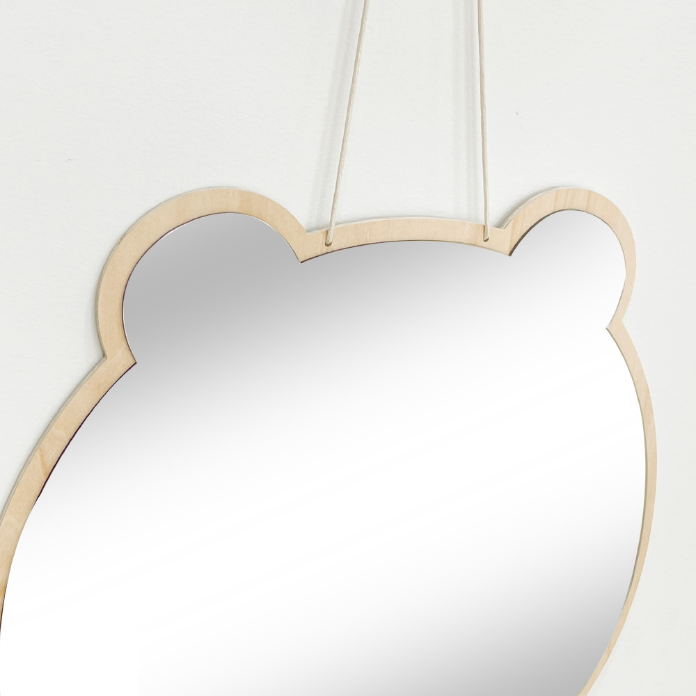 베베코지 붙이는 아기 유아 아크릴거울 안전거울 욕실 벽 기본 곰돌이 대형