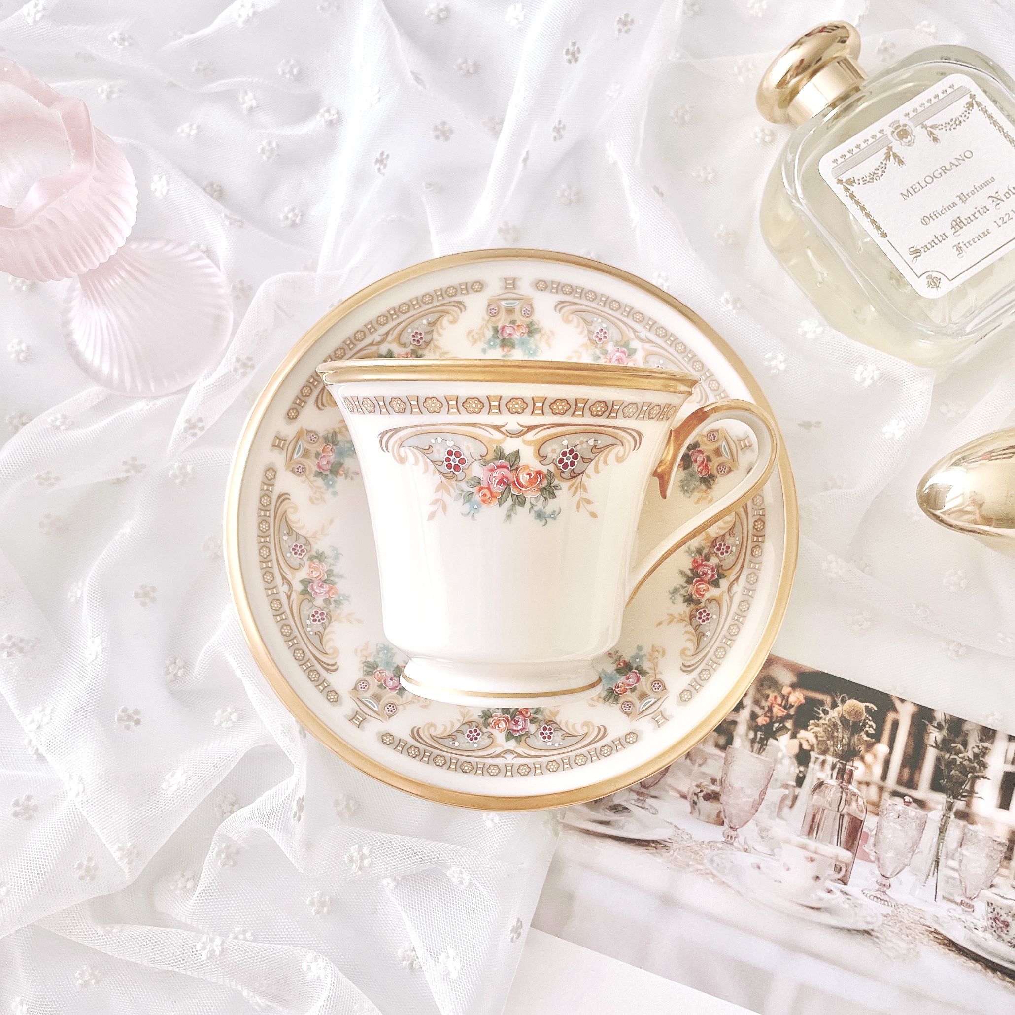 레녹스 베르사유 빈티지 찻잔 커피잔 앤틱 홍차잔 세트