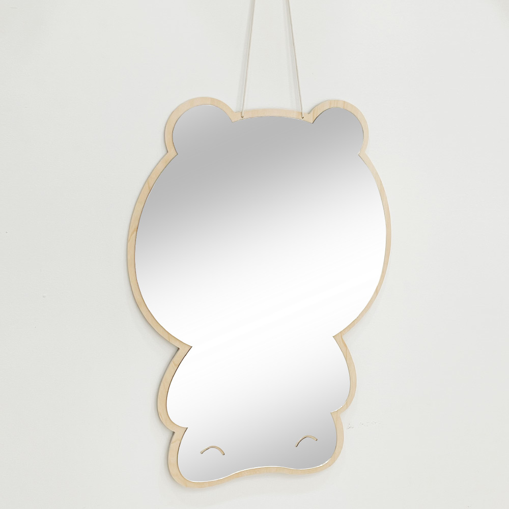 베베코지 붙이는 아기 유아 아크릴거울 안전거울 욕실 벽 기본 곰돌이 대형