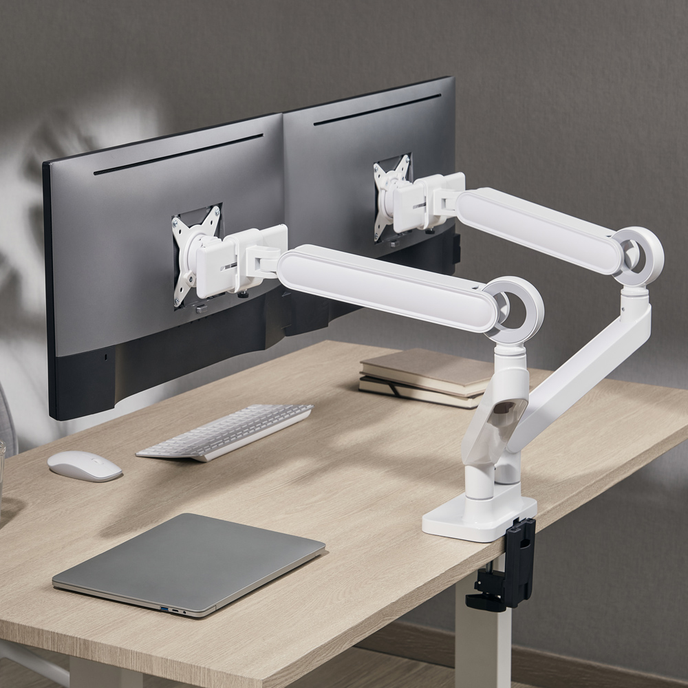 넥시 LDT75 매트 디자인 듀얼 슬라이드 모니터암