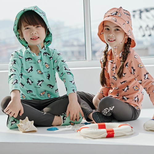 돌아기래쉬가드 유아 전신 올인원 래쉬가드 어린이 아동 키즈수영복 애니멀우주복 옐로우 이미지 8