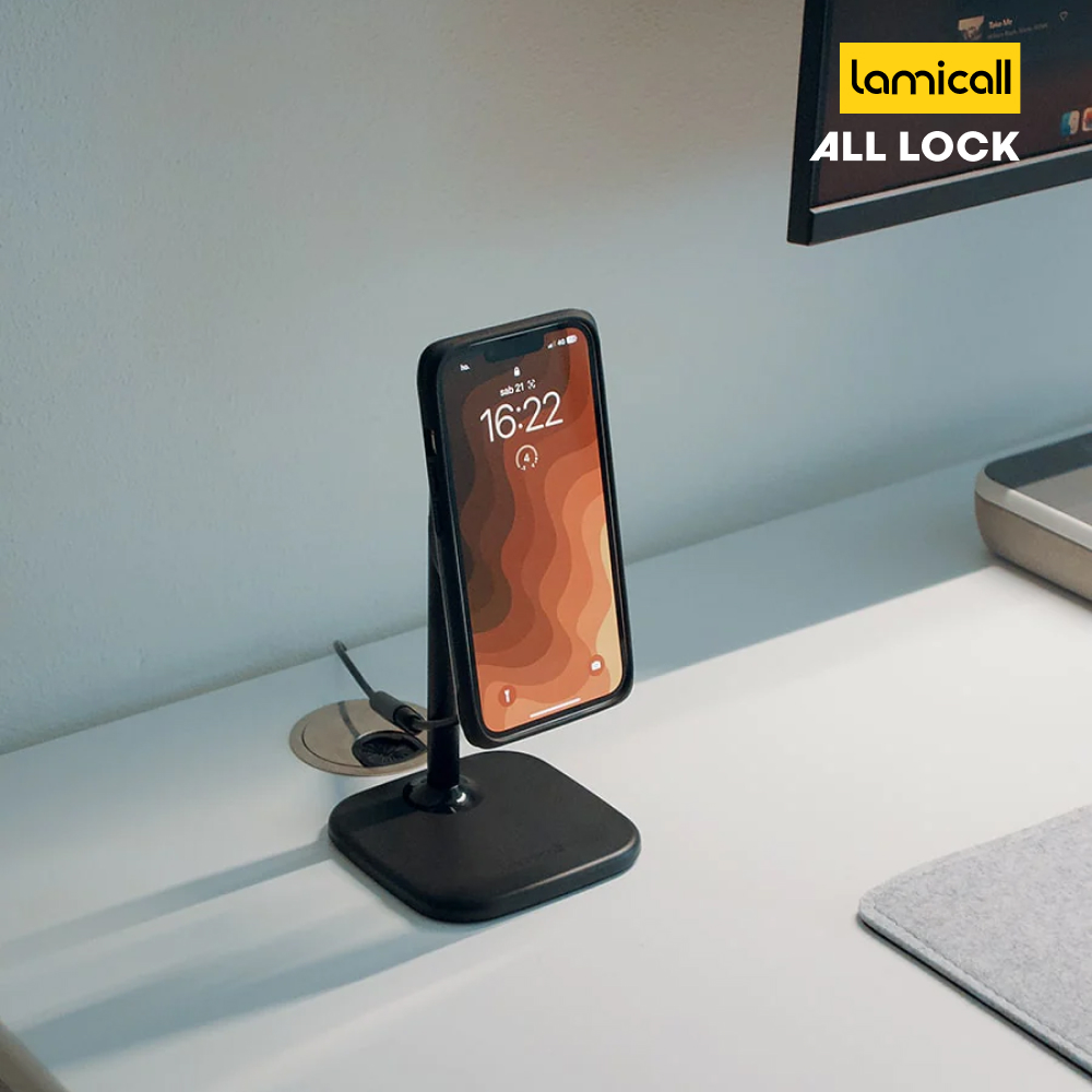 라미콜 올락 탁상 데스크탑 스탠드 맥세이프 케이스부착형 휴대폰 15W 무선 충전 거치대 - 상세 이미지 2