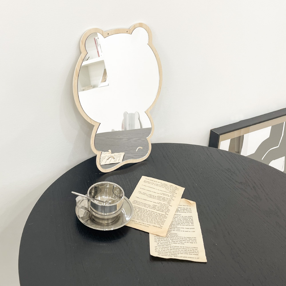 베베코지 붙이는 아기 유아 아크릴거울 안전거울 욕실 벽 기본 곰돌이 대형