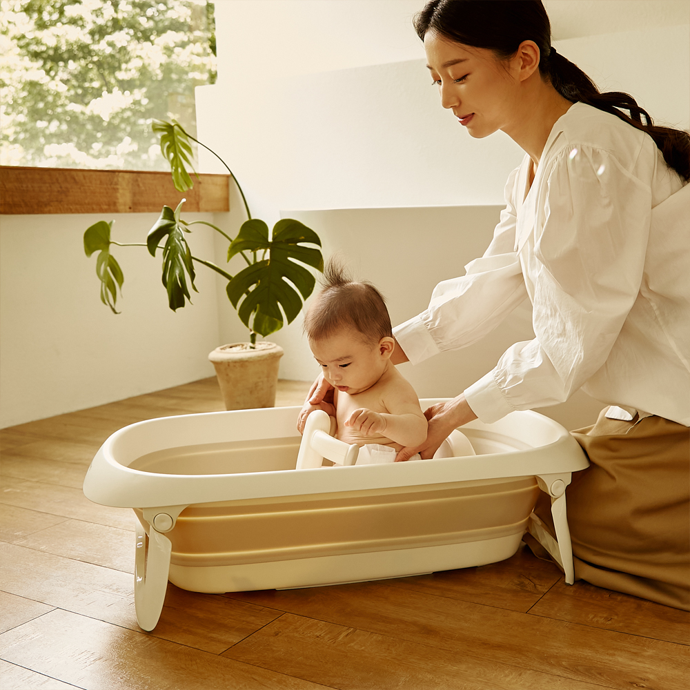 아가드 베이비 폴딩 욕조 접이식 신생아 아기 욕조