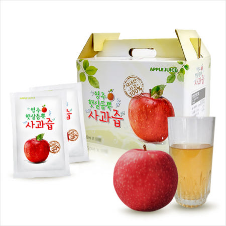 영주햇살듬뿍 사과즙 100ml x 30팩 x 2박스
