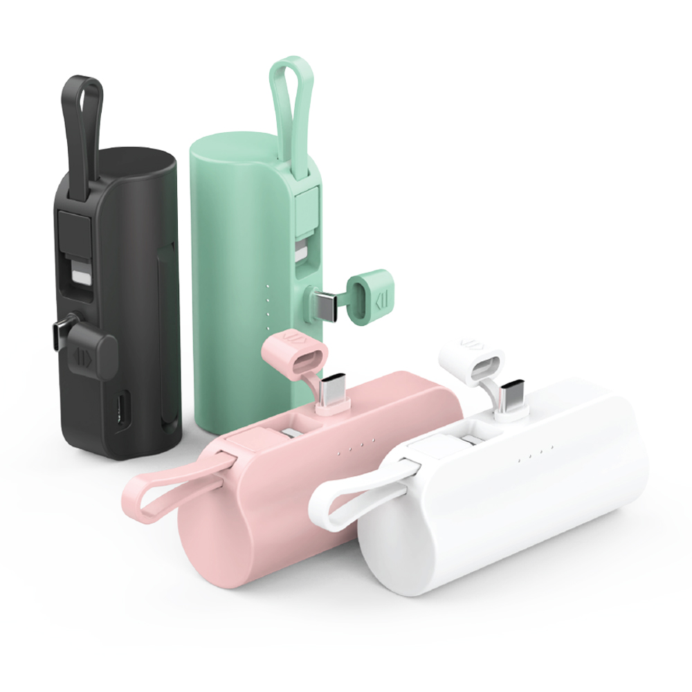 뉴클 2in1 도킹형 보조배터리 8핀 C타입 C핀 일체형 5000mAh - 상세 이미지 2