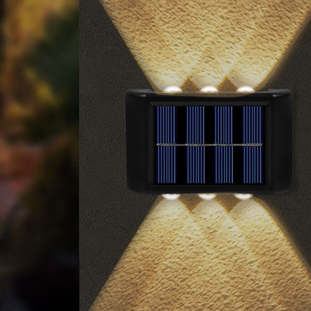 태양광 정원등 외부 벽등 LED 계단 등 야외 조명 실외 6구 빔 벽부등 1P