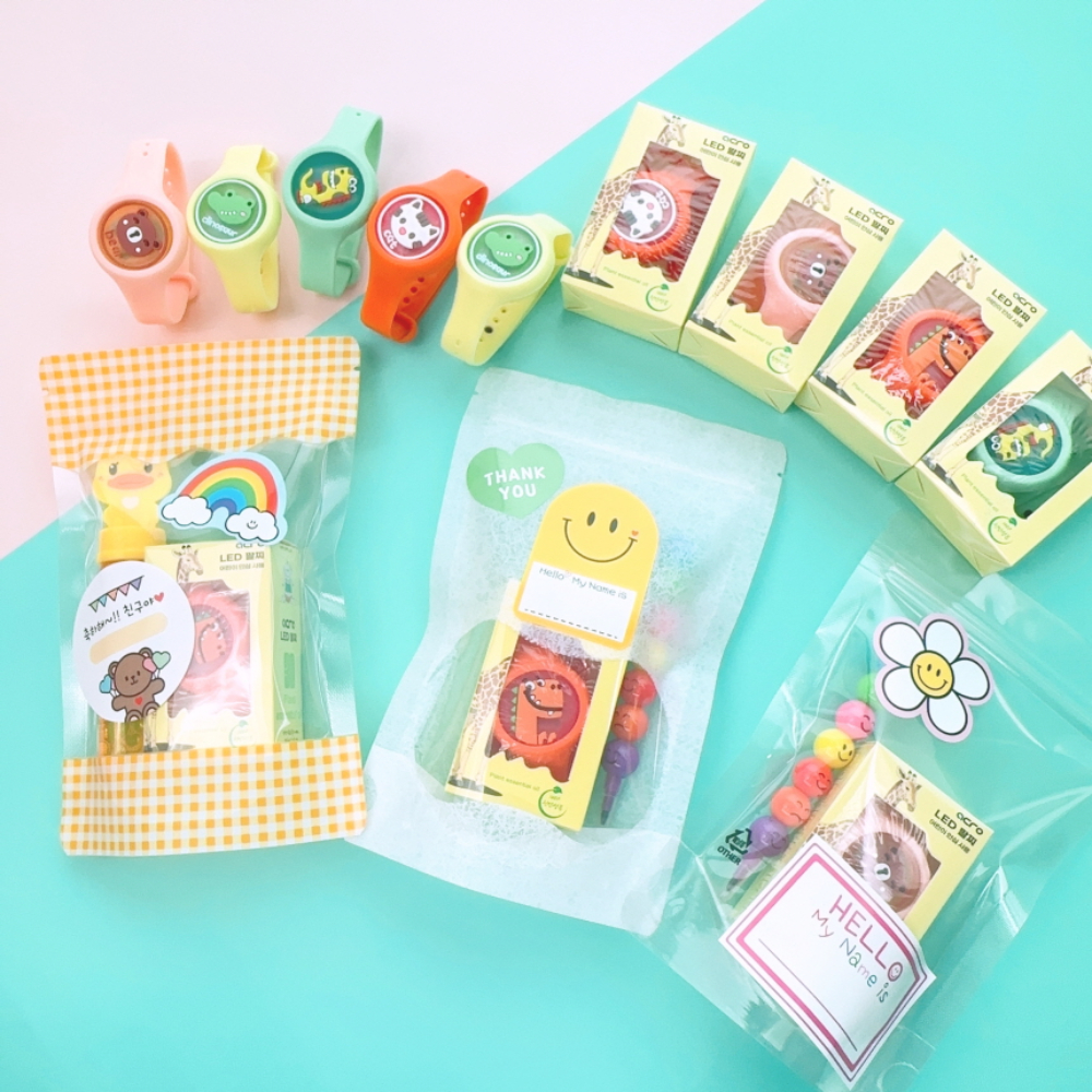 LED 모기팔찌 구디백 답례품 어린이집 생일 선물 교생 센스있는 셀프 포장 - 상세 이미지 2