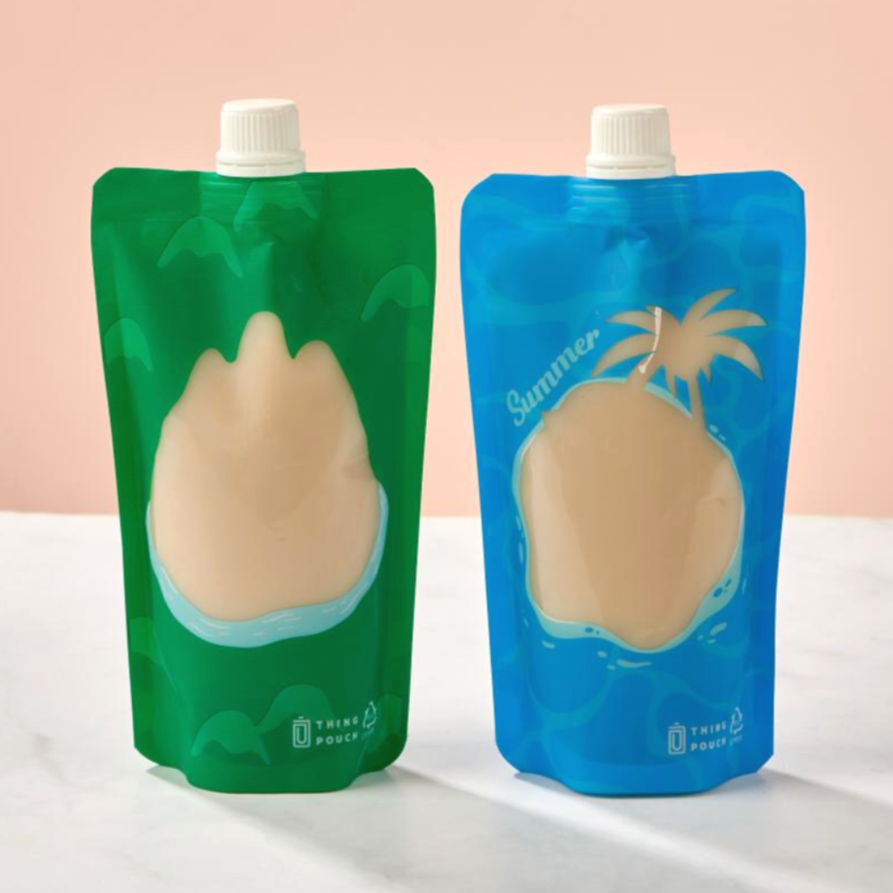 띵파우치 스파우트파우치 음료 주스팩 투명 소분 용기 써머에디션 200ml 40매 - 상세 이미지 2