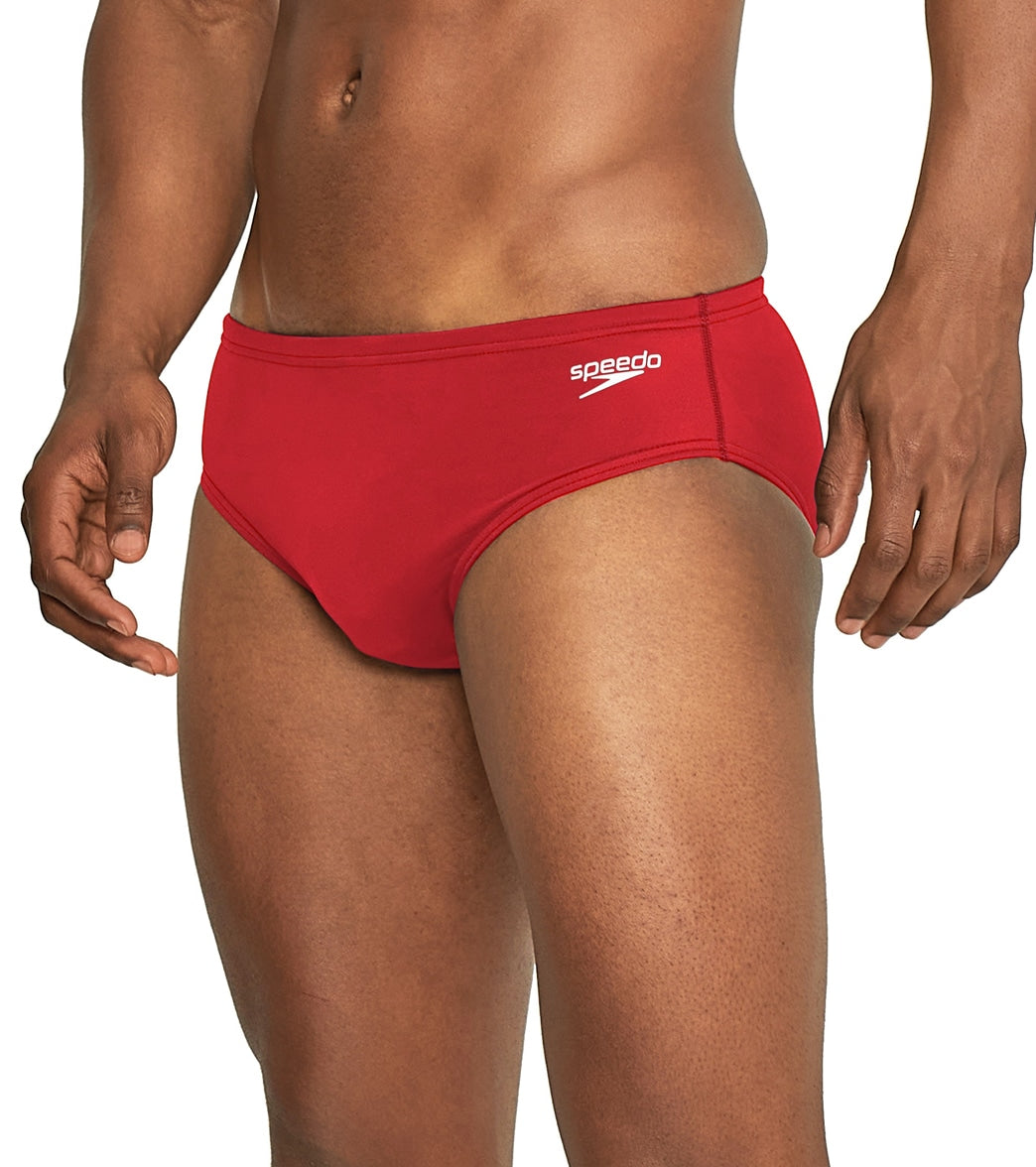 스피도 남성 에코 프로 LT 솔리드 브리프 삼각 수영복 Speedo Red - 상세 이미지 3