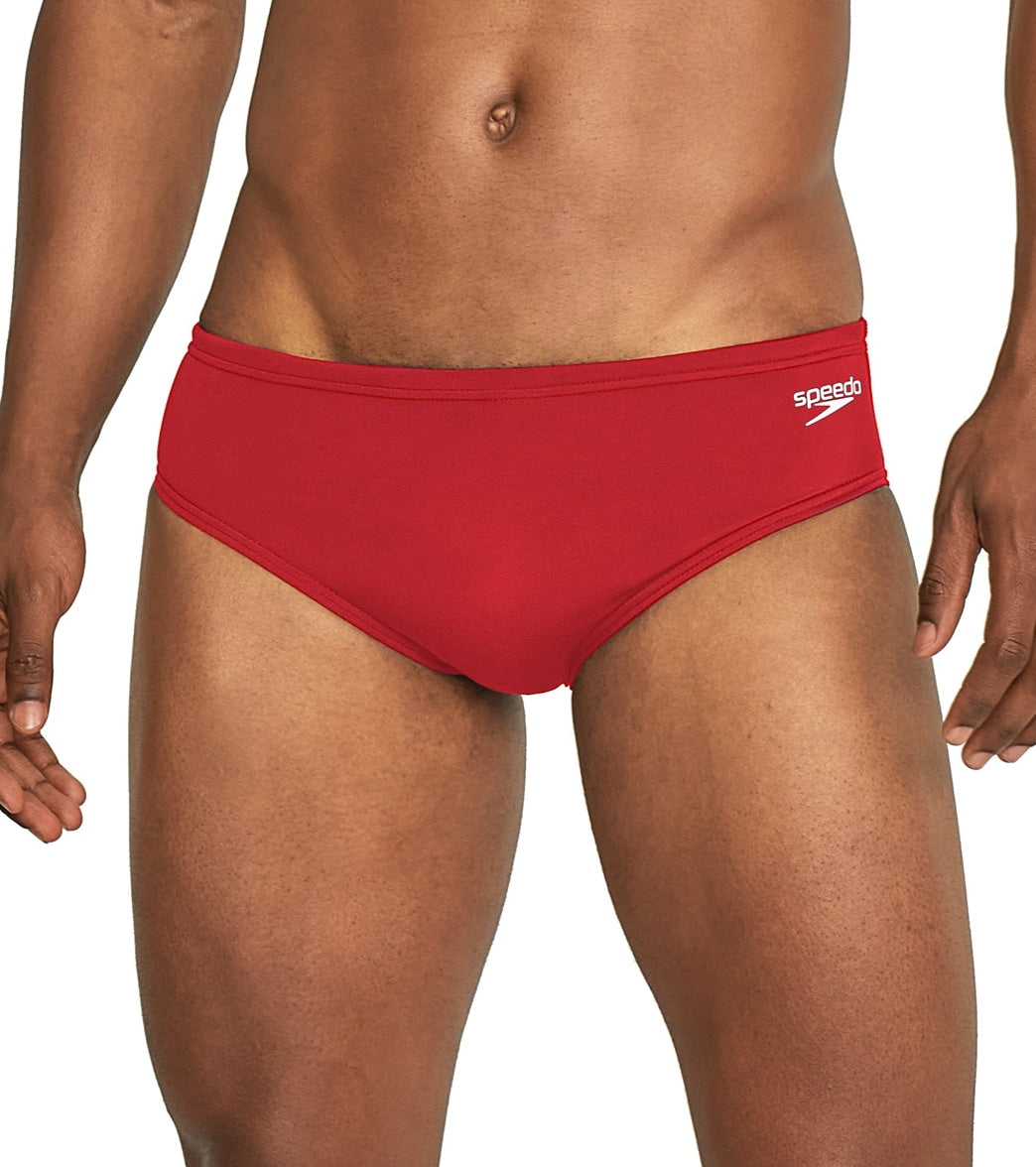 스피도 남성 에코 프로 LT 솔리드 브리프 삼각 수영복 Speedo Red - 상품 이미지
