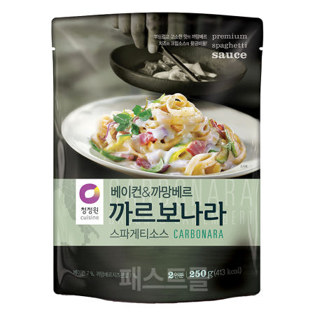 청정원 베이컨&까망베르 까르보나라 스파게티소스 250g