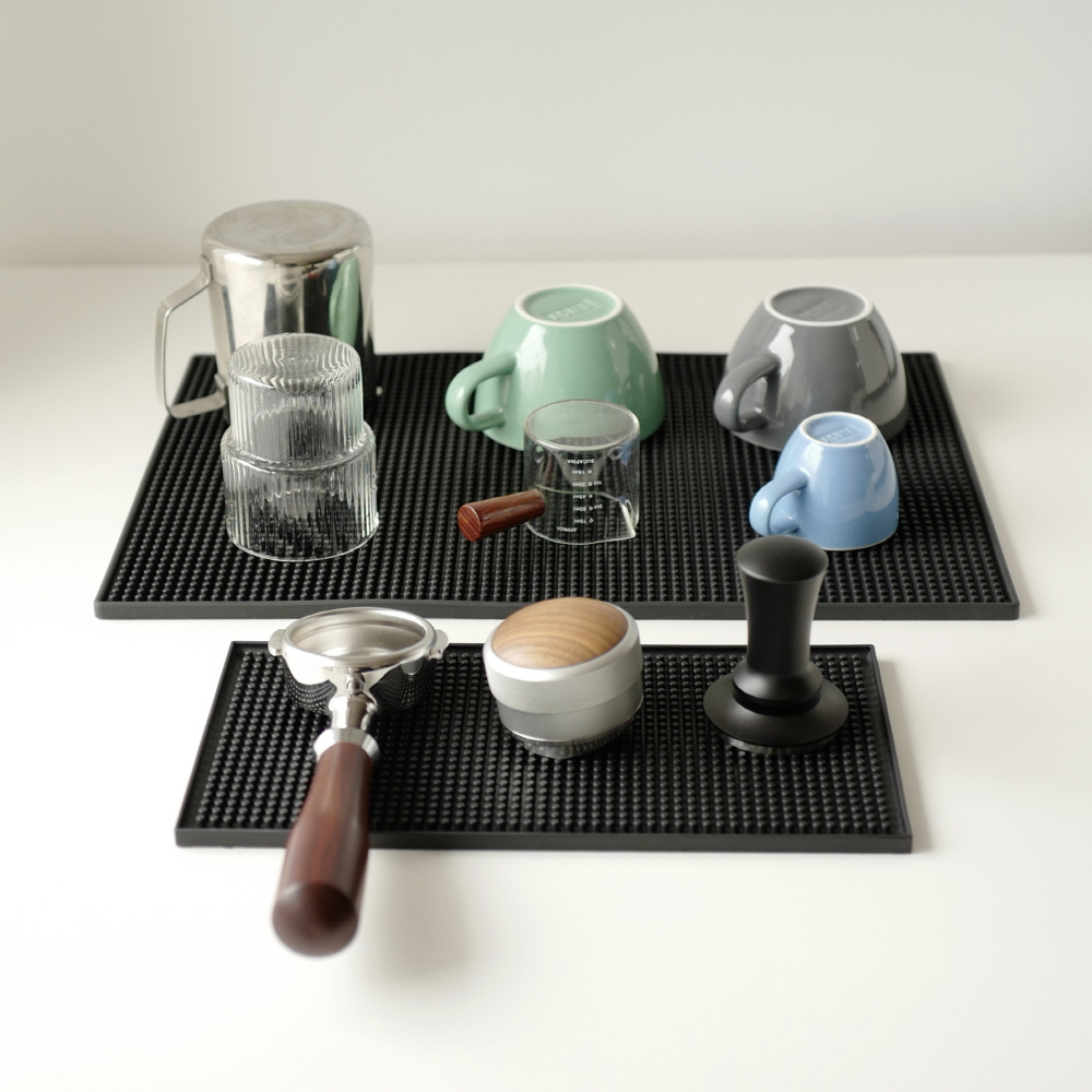 바매트 실리콘드라잉매트 플레어 커피머신매트 30x15cm : 로라커피