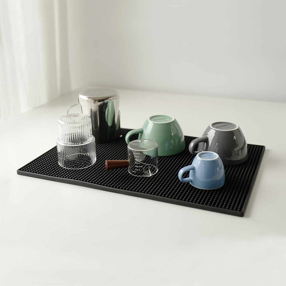 바매트 실리콘드라잉매트 플레어 커피머신매트 45x30cm - 상품 이미지