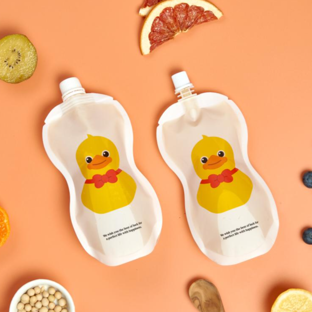 띵파우치 스파우트파우치 음료 주스팩 투명 소분 용기 오리 200ml 50매 - 상세 이미지 2