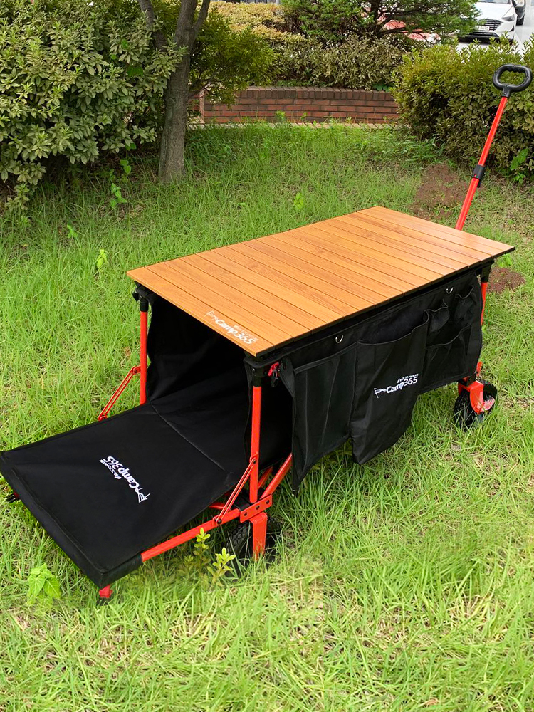 캠프365 파파웨건 스포츠 챔프 레드 블랙 에디션 베이지 캠핑웨건 뒷문개방