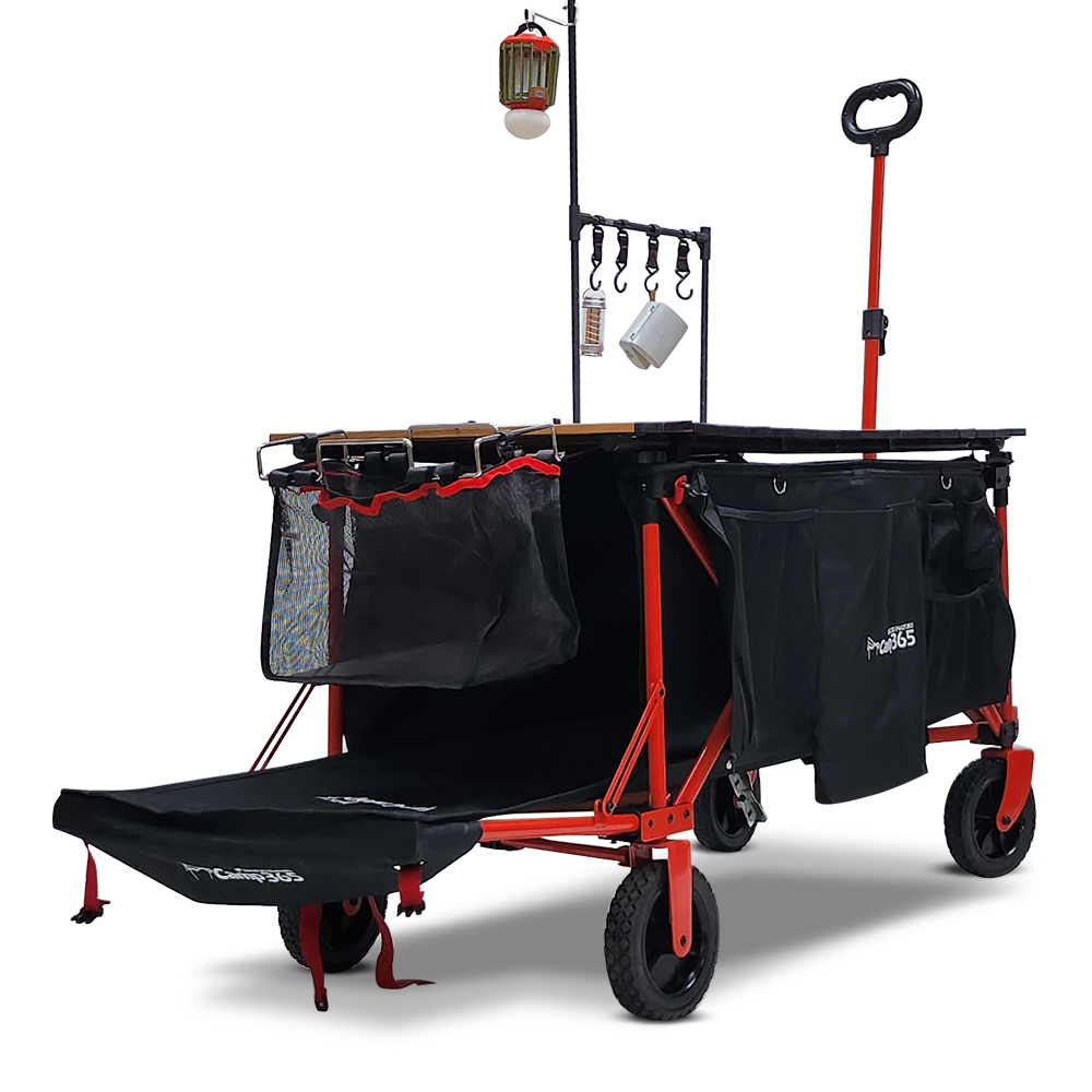 캠프365 파파웨건 스포츠 챔프 레드 블랙 에디션 베이지 캠핑웨건 뒷문개방