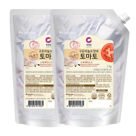 청정원 스파게티소스 마늘&양파, 2kg, 2개