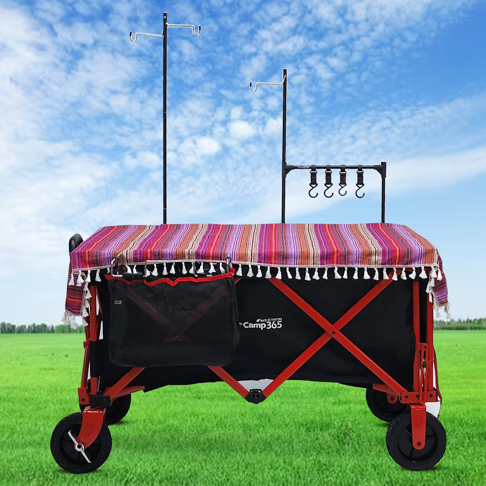 캠프365 파파웨건 스포츠 챔프 레드 블랙 에디션 베이지 캠핑웨건 뒷문개방