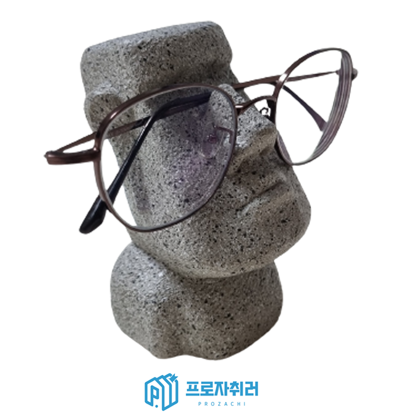 안경 거치대 받침대 안경 진열대 모아이석상 - 상품 이미지
