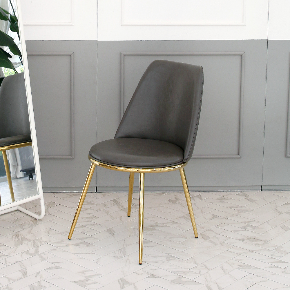 1+1 돌체 인테리어 디자인 카페체어 골드 식탁의자