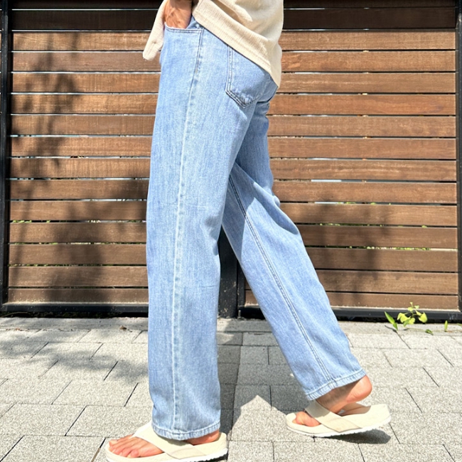 남자 카멜롯 여름 아이스 쿨 세미와이드 데님 팬츠 빅사이즈 - 상세 이미지 3