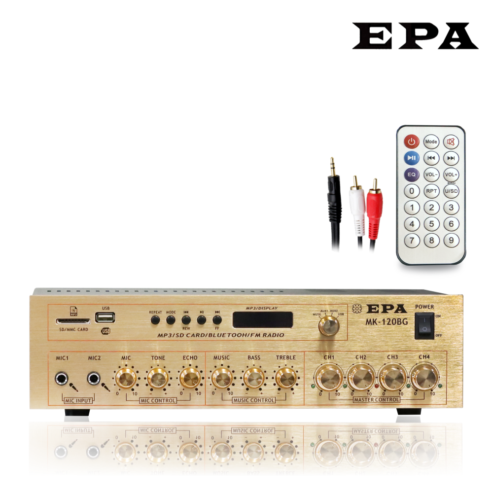 MK-120BG 4채널앰프 매장용앰프 업소용 카페 소형매장 블루투스 앰프 제품 이미지