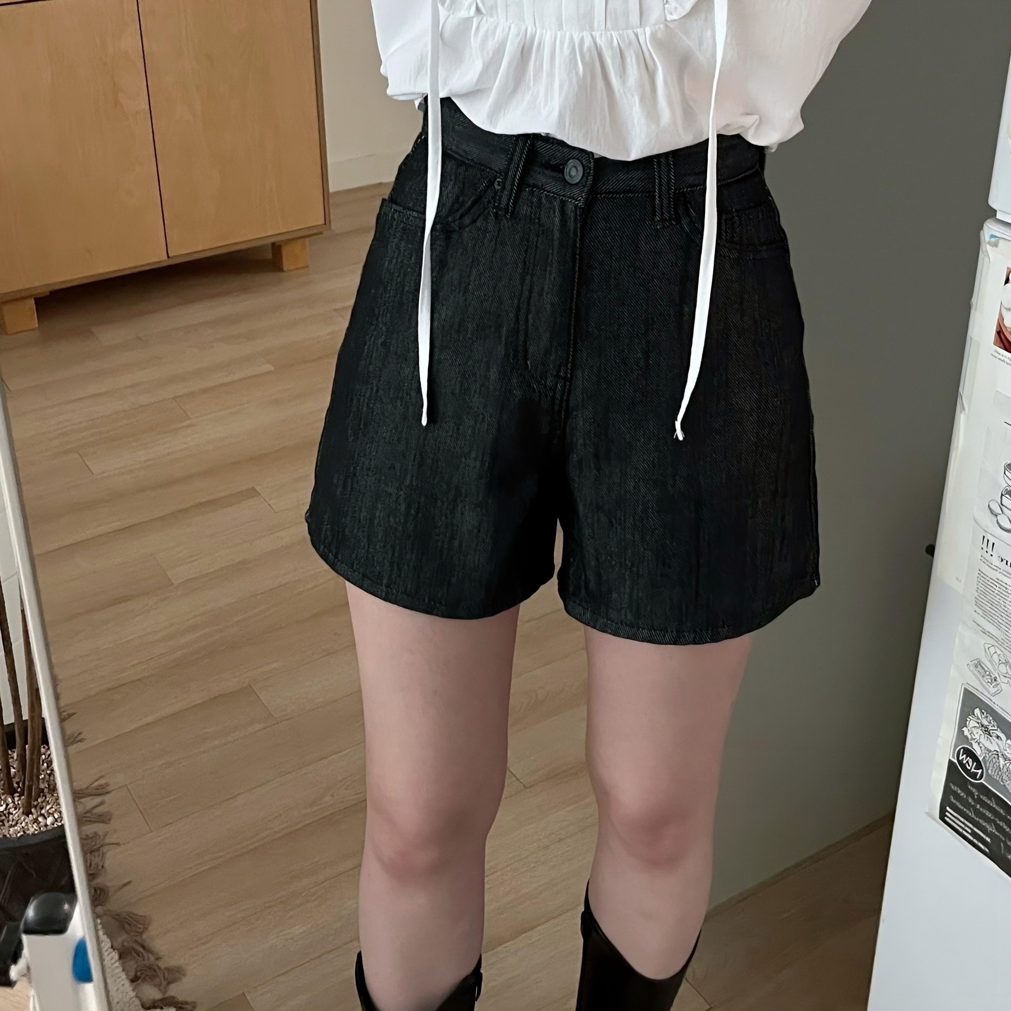 色移りなし] デニム3分丈ショートパンツ | ファッション通販