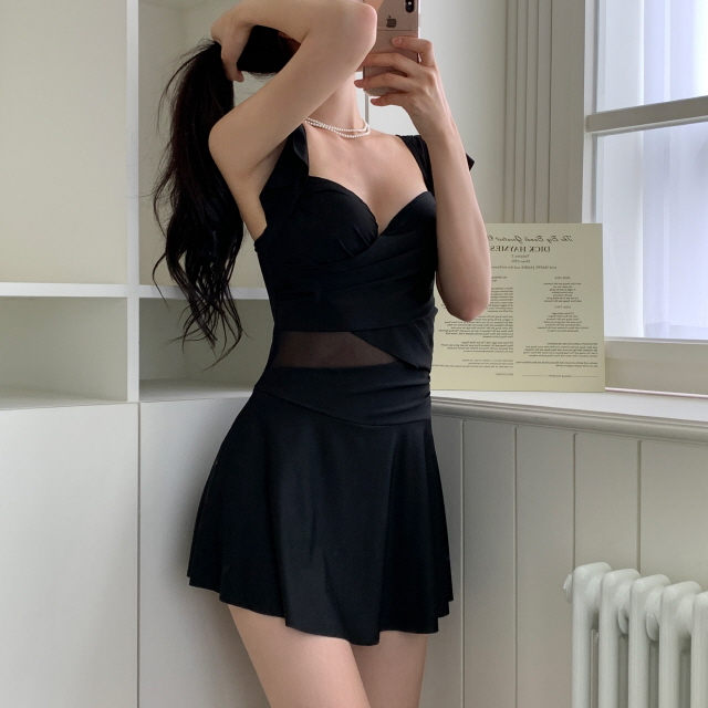 ❤️당일출고/원가이하세일❤️ 모노키니 비키니 원피스 치마 플레어 체형커버 커버업 래쉬가드 휴양지 호캉스 바다 여름 휴가 해외여행 수영복 상세 이미지 84