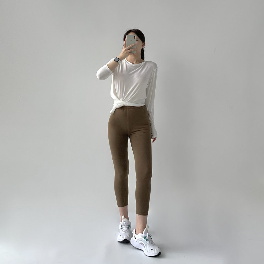 [무료배송]코튼레깅스 면레깅스 필라테스 요가 운동복 레깅스 임부복 임산부 운동 순면 밴딩 트레이닝 상세 이미지 69