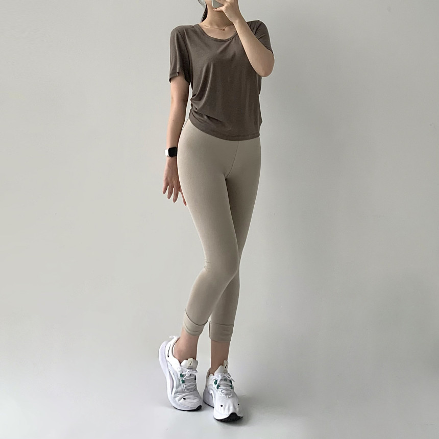 [무료배송]코튼레깅스 면레깅스 필라테스 요가 운동복 레깅스 임부복 임산부 운동 순면 밴딩 트레이닝 상세 이미지 34