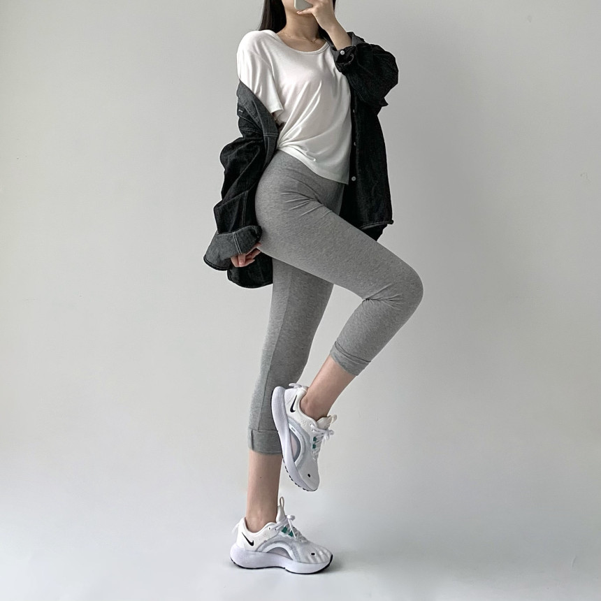 [무료배송]코튼레깅스 면레깅스 필라테스 요가 운동복 레깅스 임부복 임산부 운동 순면 밴딩 트레이닝 상세 이미지 86