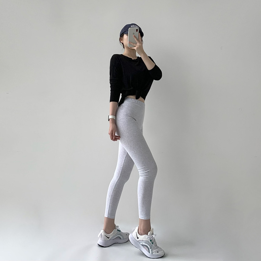[무료배송]코튼레깅스 면레깅스 필라테스 요가 운동복 레깅스 임부복 임산부 운동 순면 밴딩 트레이닝 상세 이미지 9