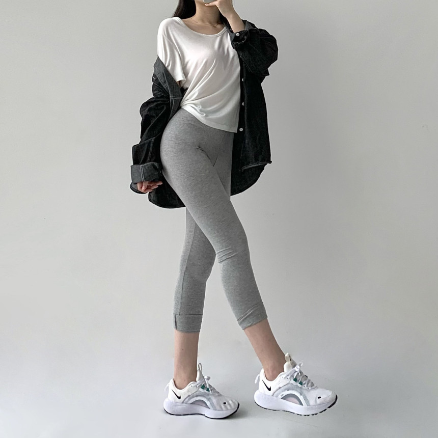 [무료배송]코튼레깅스 면레깅스 필라테스 요가 운동복 레깅스 임부복 임산부 운동 순면 밴딩 트레이닝 상세 이미지 84