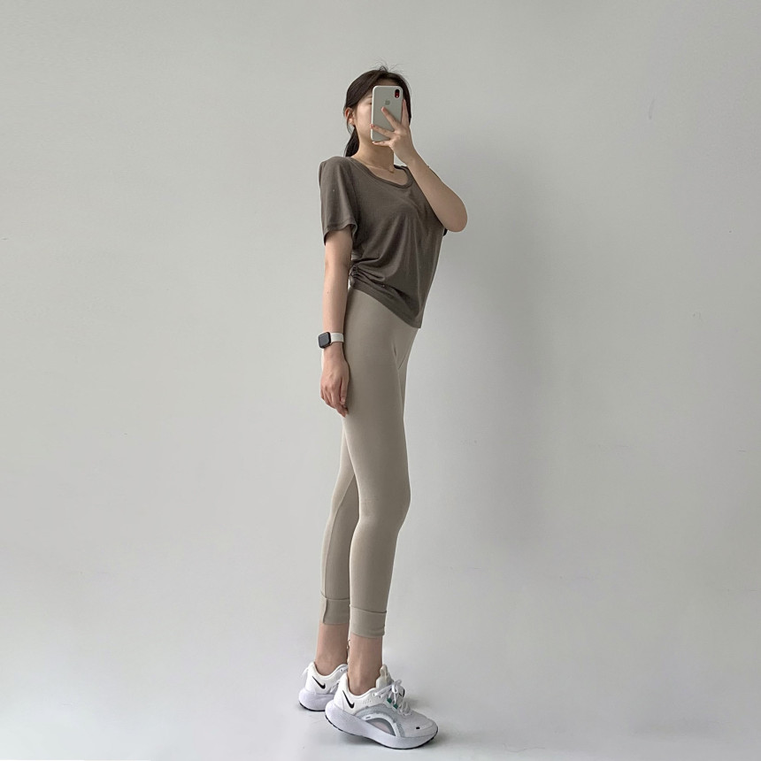 [무료배송]코튼레깅스 면레깅스 필라테스 요가 운동복 레깅스 임부복 임산부 운동 순면 밴딩 트레이닝 상세 이미지 27