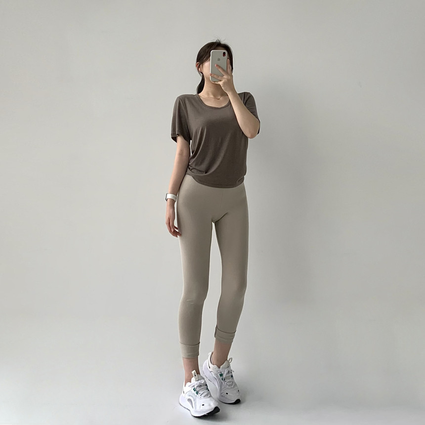 [무료배송]코튼레깅스 면레깅스 필라테스 요가 운동복 레깅스 임부복 임산부 운동 순면 밴딩 트레이닝 상세 이미지 59