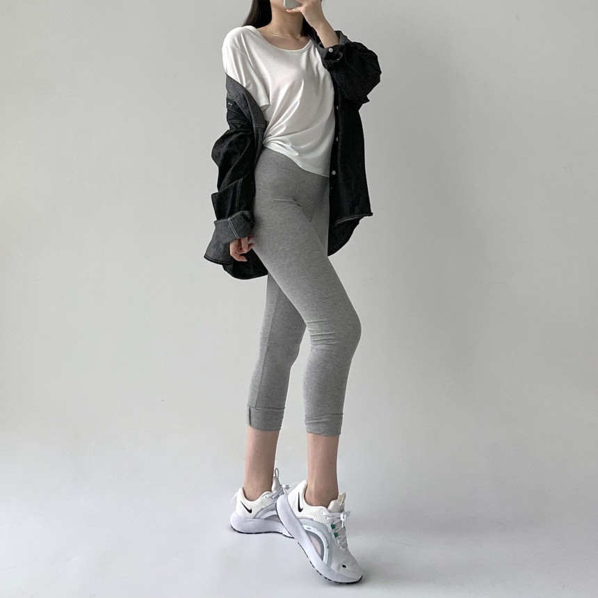 [무료배송]코튼레깅스 면레깅스 필라테스 요가 운동복 레깅스 임부복 임산부 운동 순면 밴딩 트레이닝 상세 이미지 85