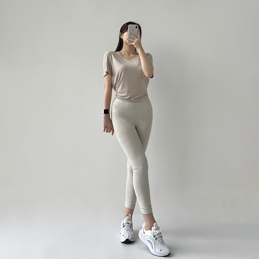 [무료배송]코튼레깅스 면레깅스 필라테스 요가 운동복 레깅스 임부복 임산부 운동 순면 밴딩 트레이닝 상세 이미지 45