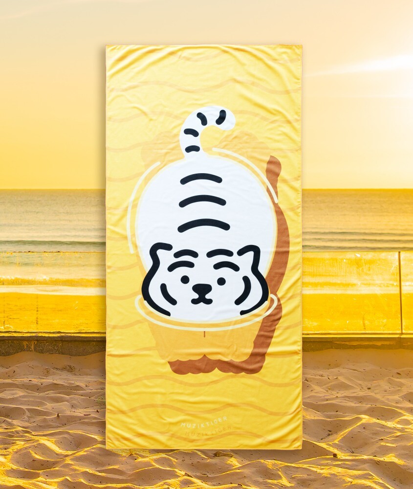 무직타이거 스위밍 뚱랑이 비치타올 2종 감성 오션 비치 타월 피크닉 매트 이미지 8