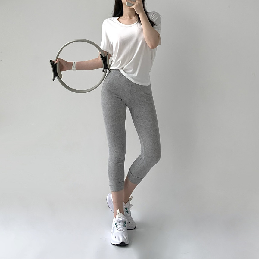 [무료배송]코튼레깅스 면레깅스 필라테스 요가 운동복 레깅스 임부복 임산부 운동 순면 밴딩 트레이닝 상세 이미지 80