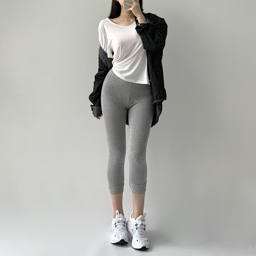 [무료배송]코튼레깅스 면레깅스 필라테스 요가 운동복 레깅스 임부복 임산부 운동 순면 밴딩 트레이닝 상세 이미지 83