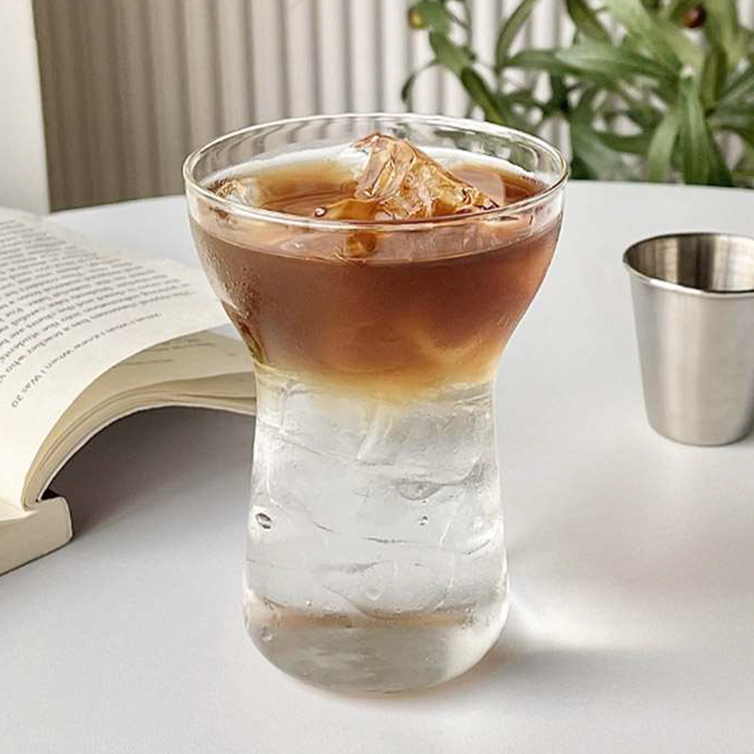 볼륨 플랫화이트잔 아인슈페너 아이스 아메리카노 잔 냉커피 라떼 컵 400ml