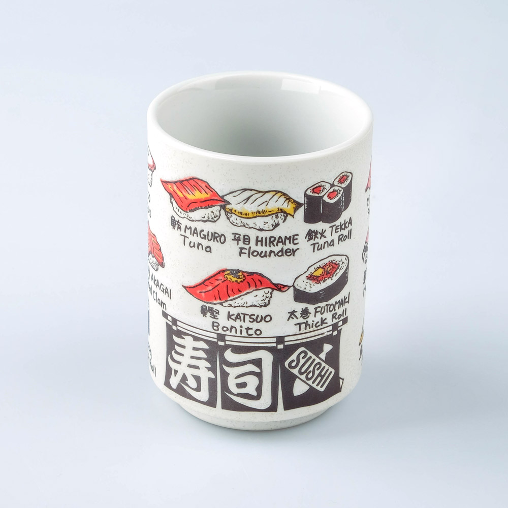 슈가랜드 일본 티컵 머그 찻잔 물컵 280ml 스시(50342) - 상품 이미지