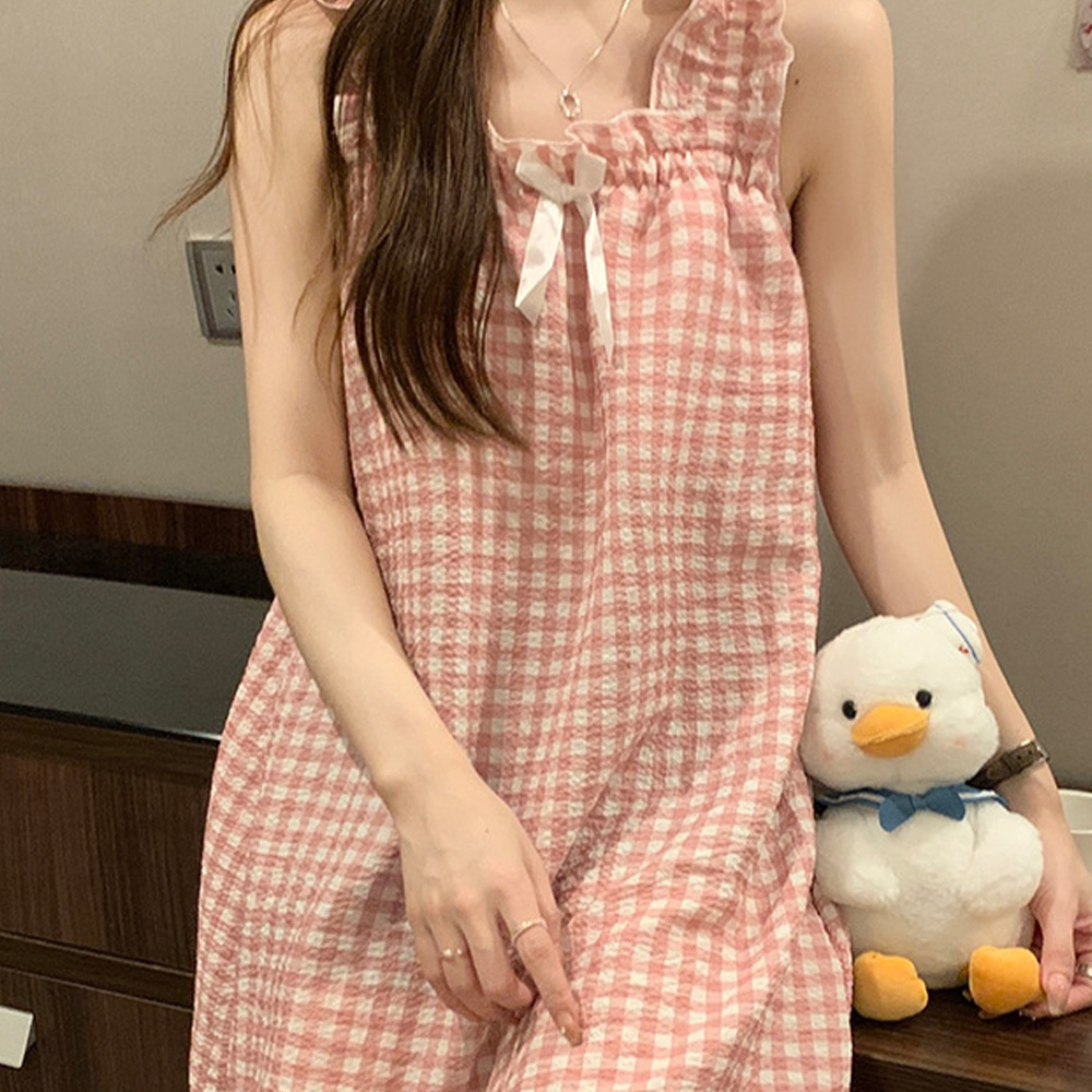 여성 여름 냉감 냉장고 원피스 잠옷 홈웨어 이미지 4