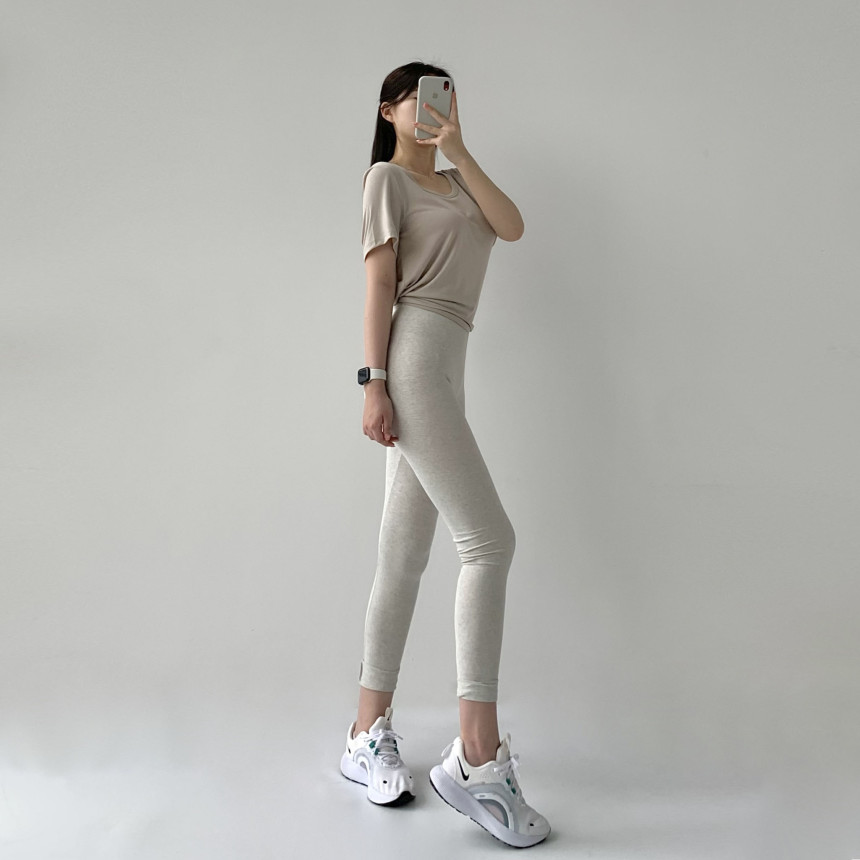 [무료배송]코튼레깅스 면레깅스 필라테스 요가 운동복 레깅스 임부복 임산부 운동 순면 밴딩 트레이닝 상세 이미지 46