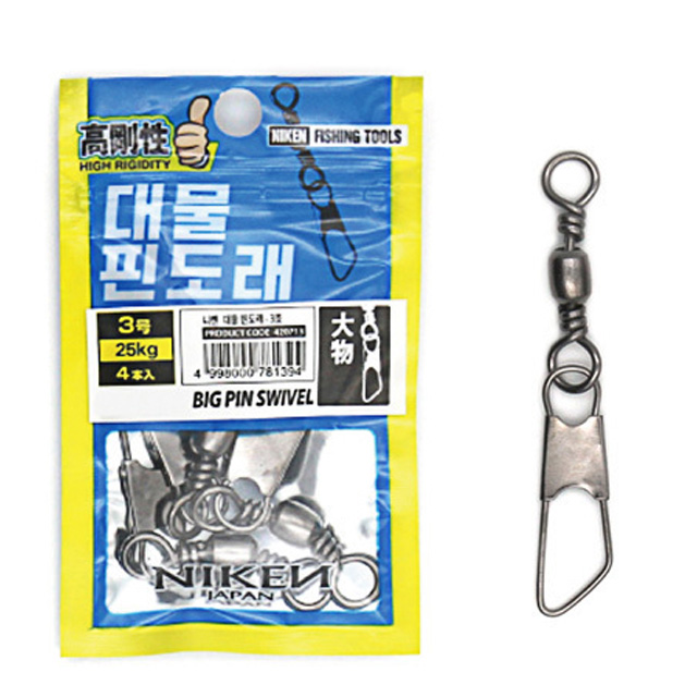 니켄 초강력 대물 회전 핀도래 낚시 도래 채비 - 상품 이미지